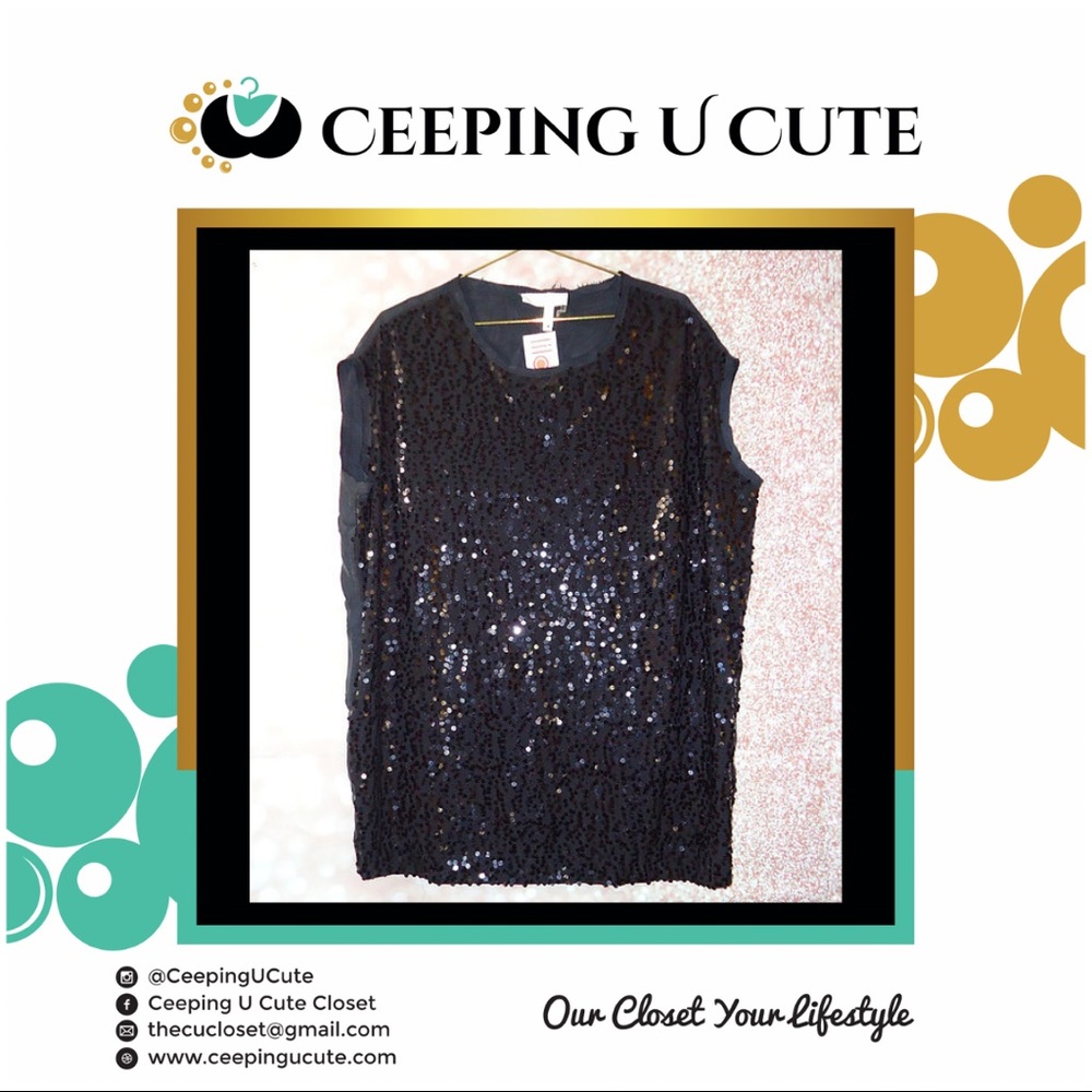 Black Sequin Dress or Top